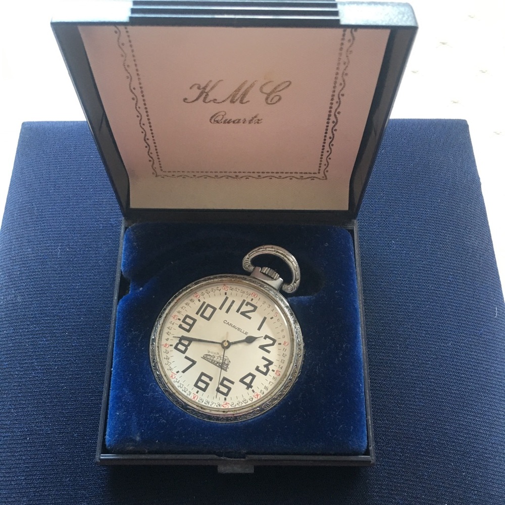 Men's Silver Pocket Watch